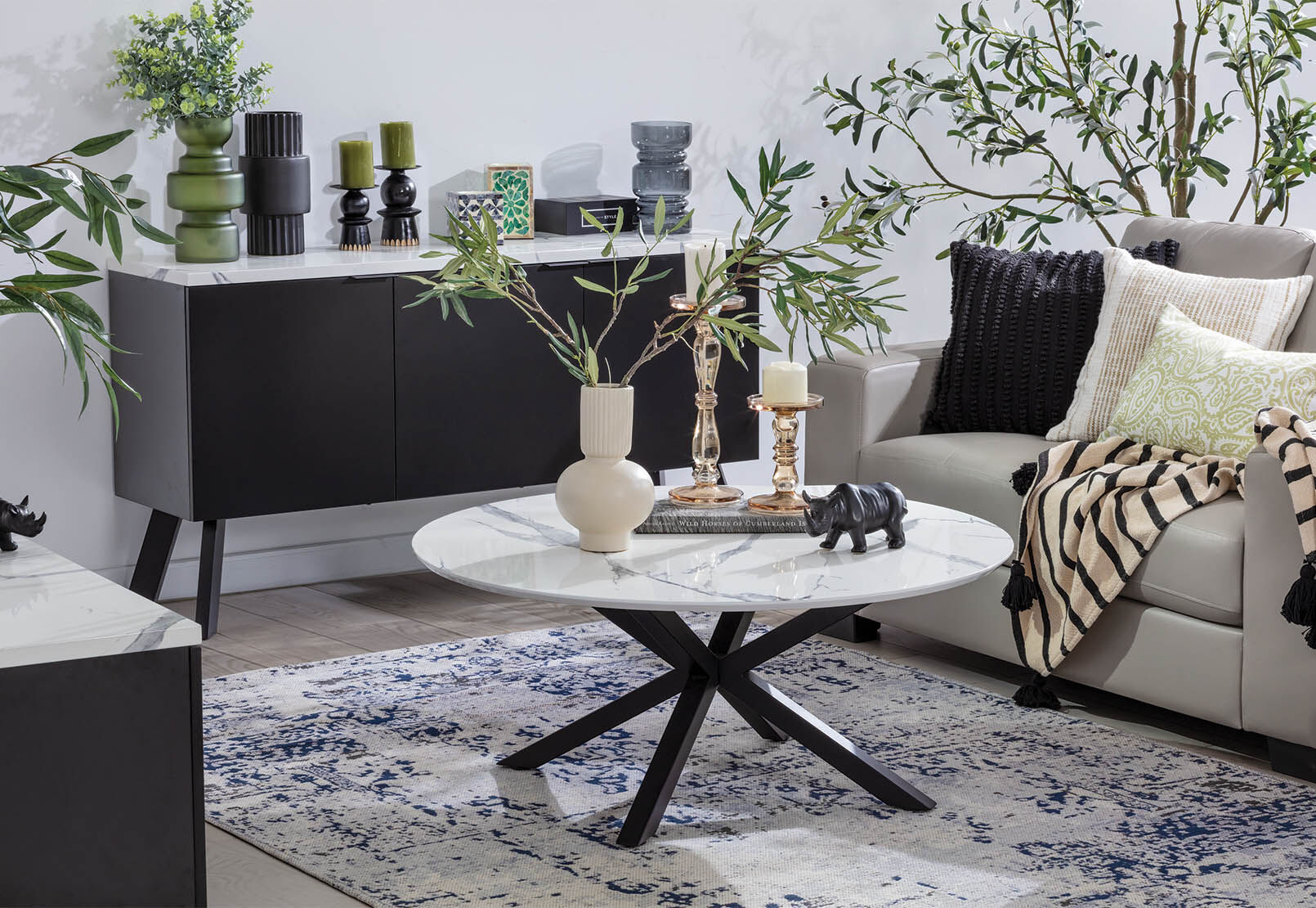 WHITE MARBLE ARABELLA Coffee Table