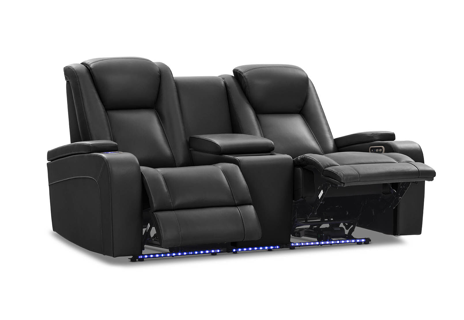 SENTINAL MK2 LEATHER - 2 Seater with 2 Electric Recliners and Console SENTINAL MK2 LEATHER