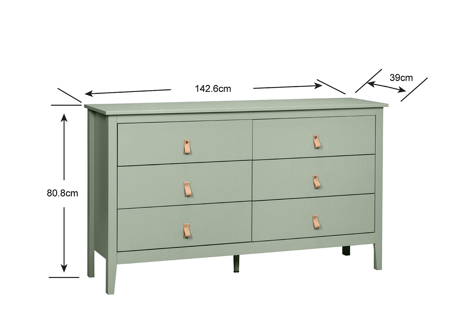 STANFORD - Olive Green Dresser STANFORD