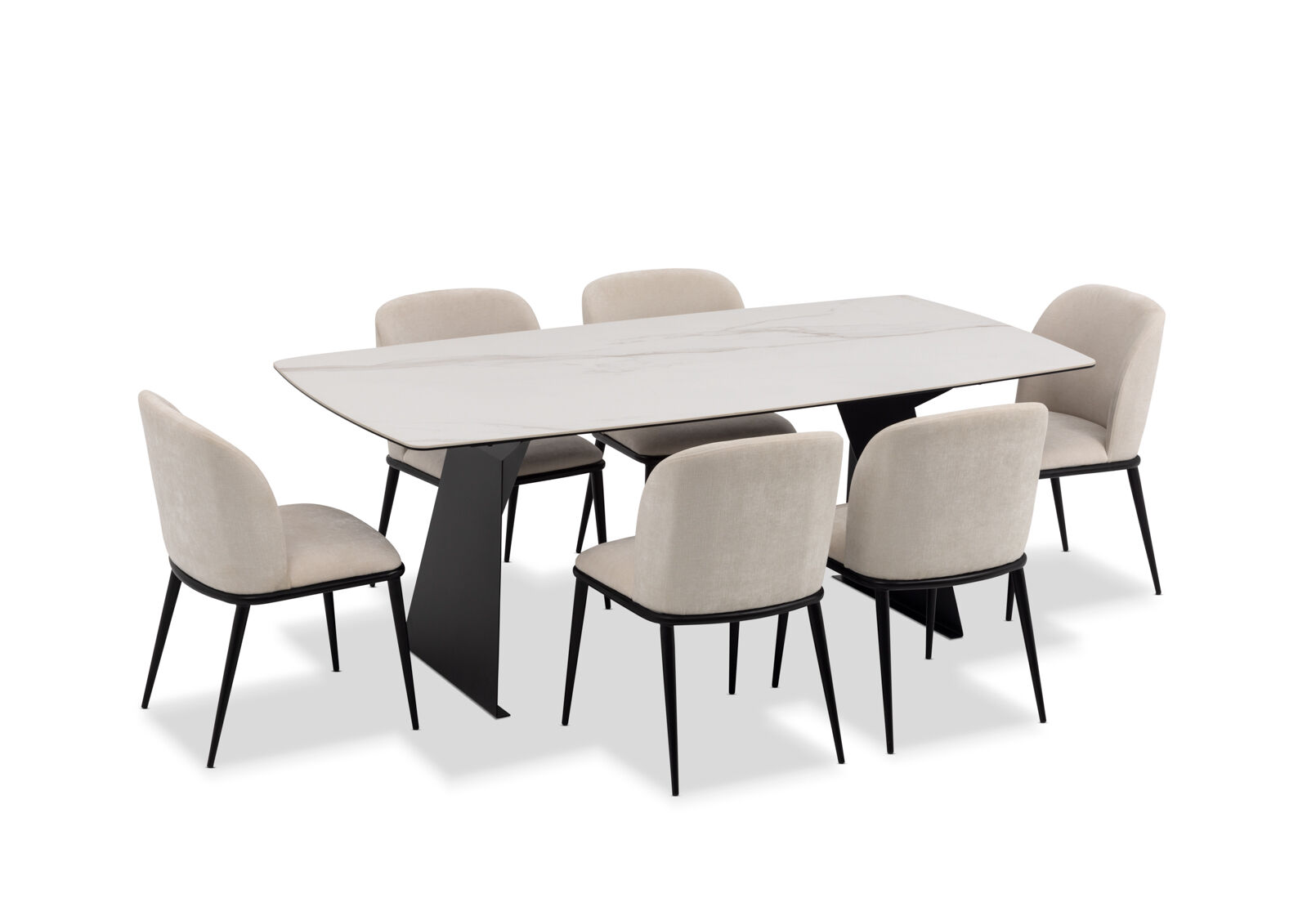 MACKINLEY - 7 Piece Dining Suite with Cedric Dining Chairs MACKINLEY