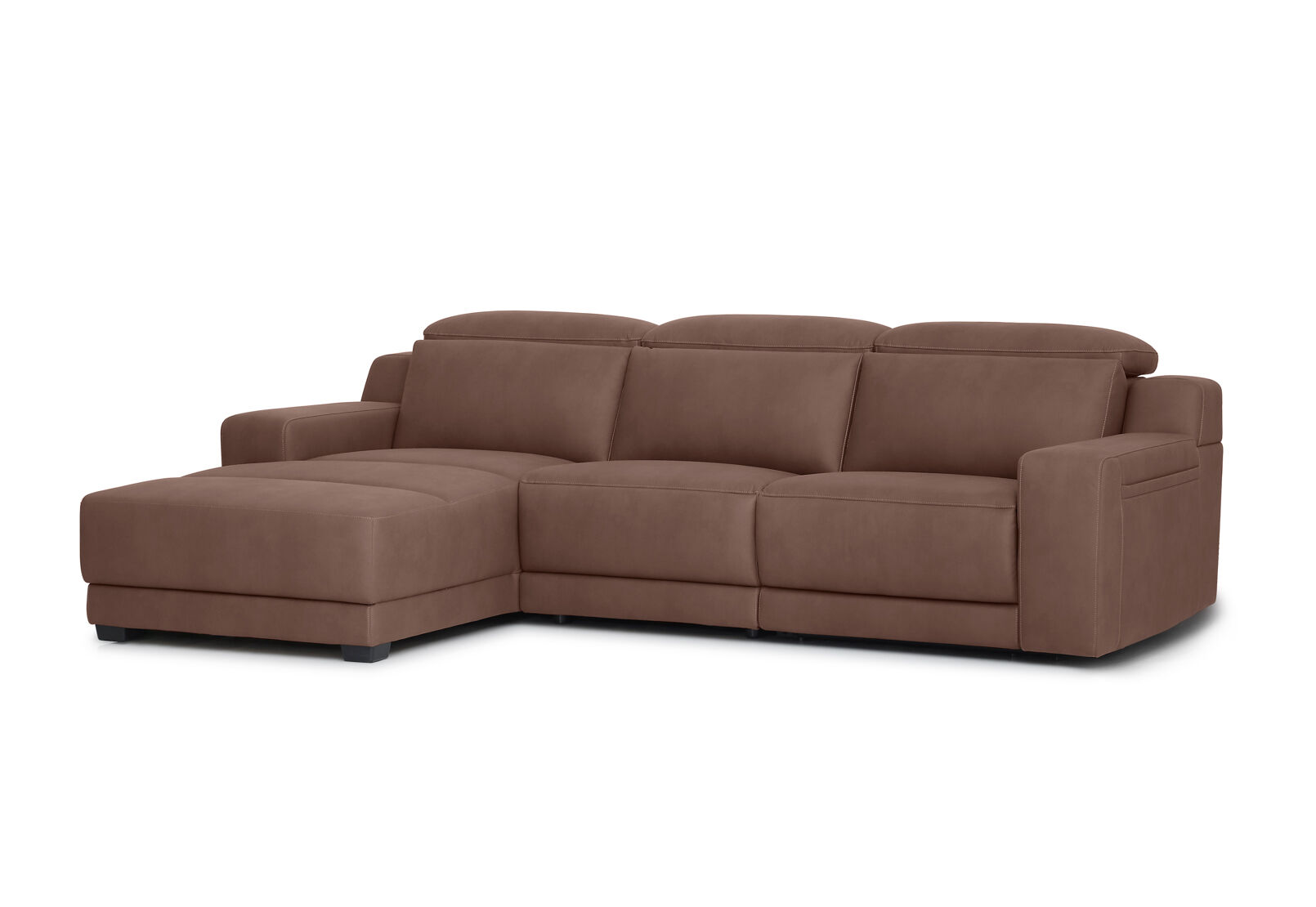 VANTRO FABRIC - 3 Seater LHF Chaise with inbuilt Electric Recliner VANTRO FABRIC