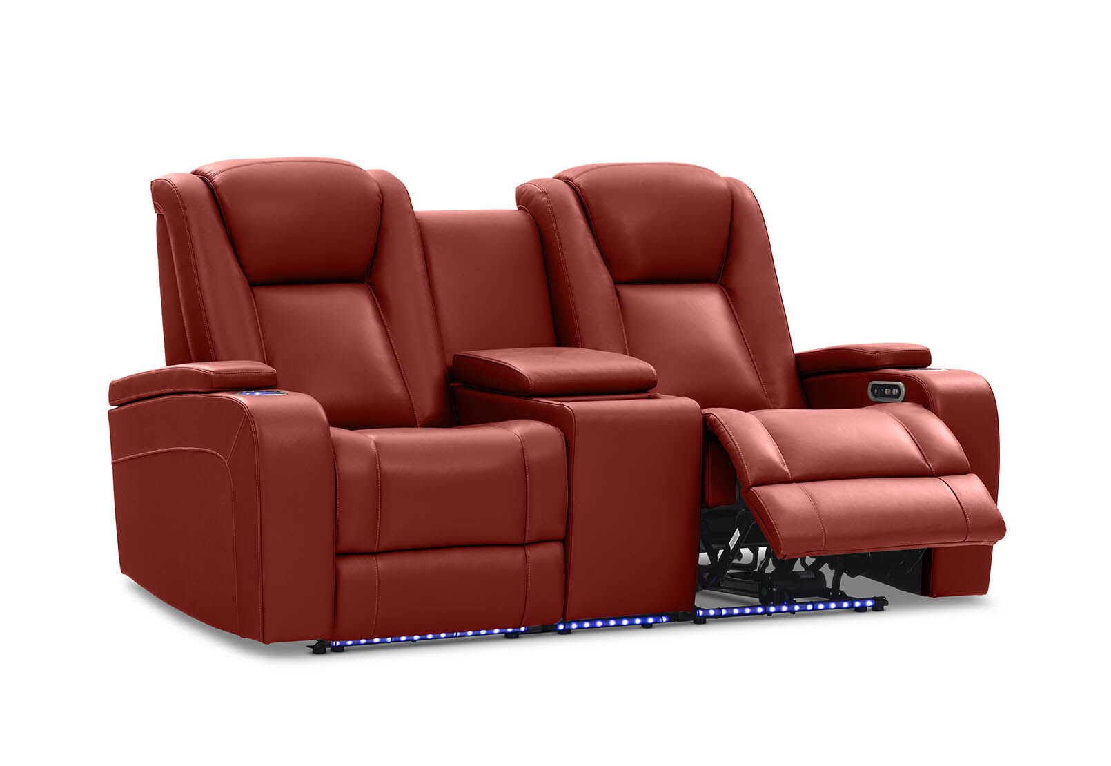 SENTINAL MK2 LEATHER - 2 Seater with 2 Electric Recliners and Console SENTINAL MK2 LEATHER