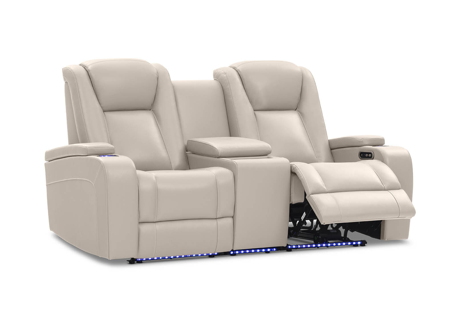 SENTINAL MK2 LEATHER - 2 Seater with 2 Electric Recliners and Console SENTINAL MK2 LEATHER