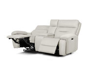 HOLLYWOOD LEATHER - 2 Seater with Electric Recliners & Console HOLLYWOOD LEATHER