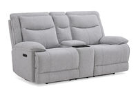 HARLINGEN FABRIC - 2 Seater Eectric Recliners with Console HARLINGEN FABRIC