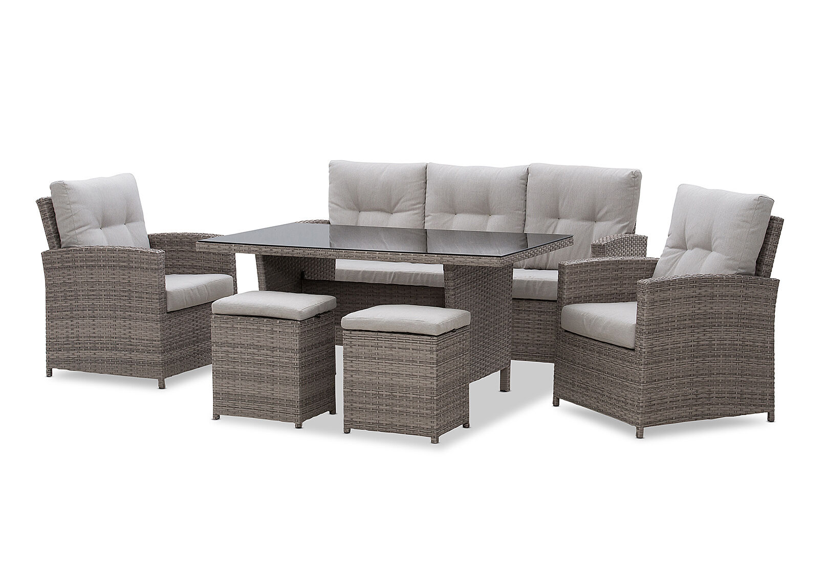 BARBOSA - 6 Piece Outdoor Lounge Dining Setting BARBOSA