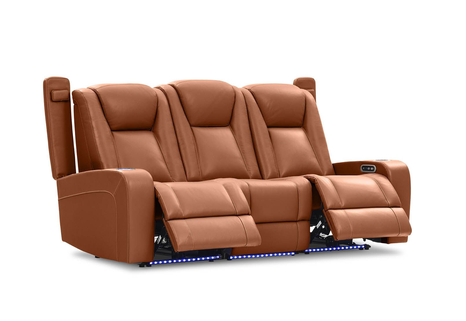 SENTINAL MK2 LEATHER - 3 Seater with 2 Electric Recliners SENTINAL MK2 LEATHER