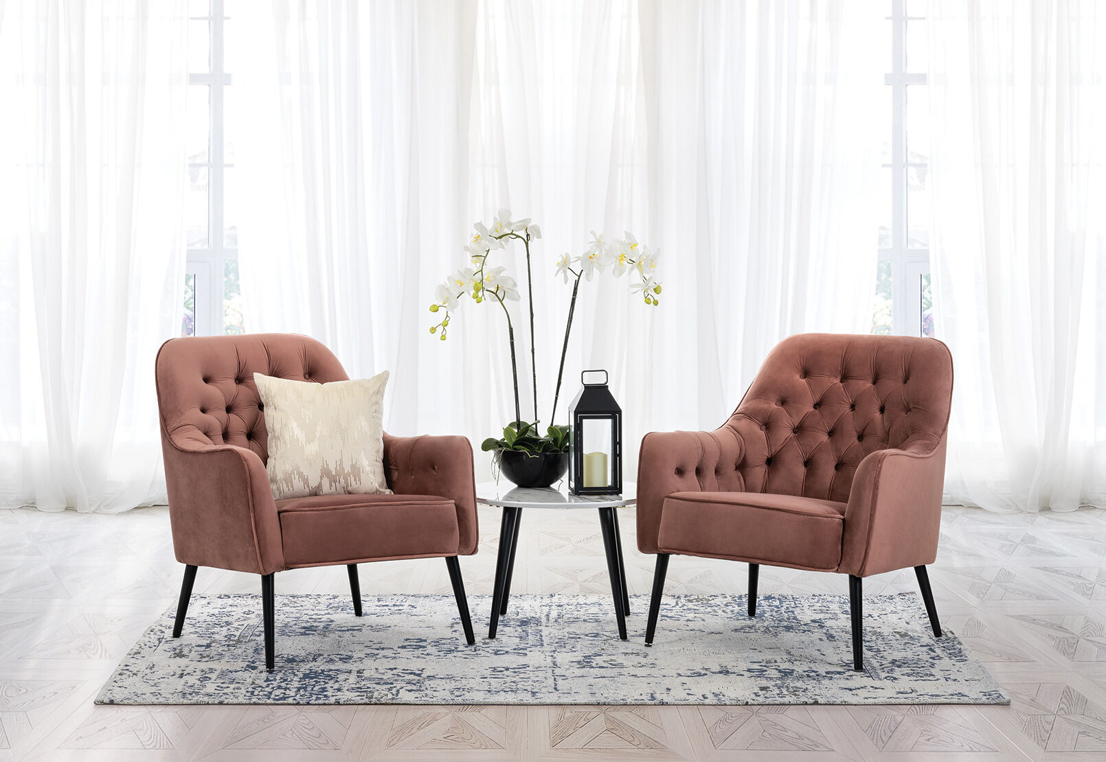 CELESTE - Tufted Velvet Accent Chair CELESTE