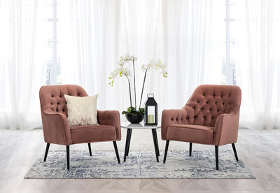 CELESTE - Tufted Velvet Accent Chair