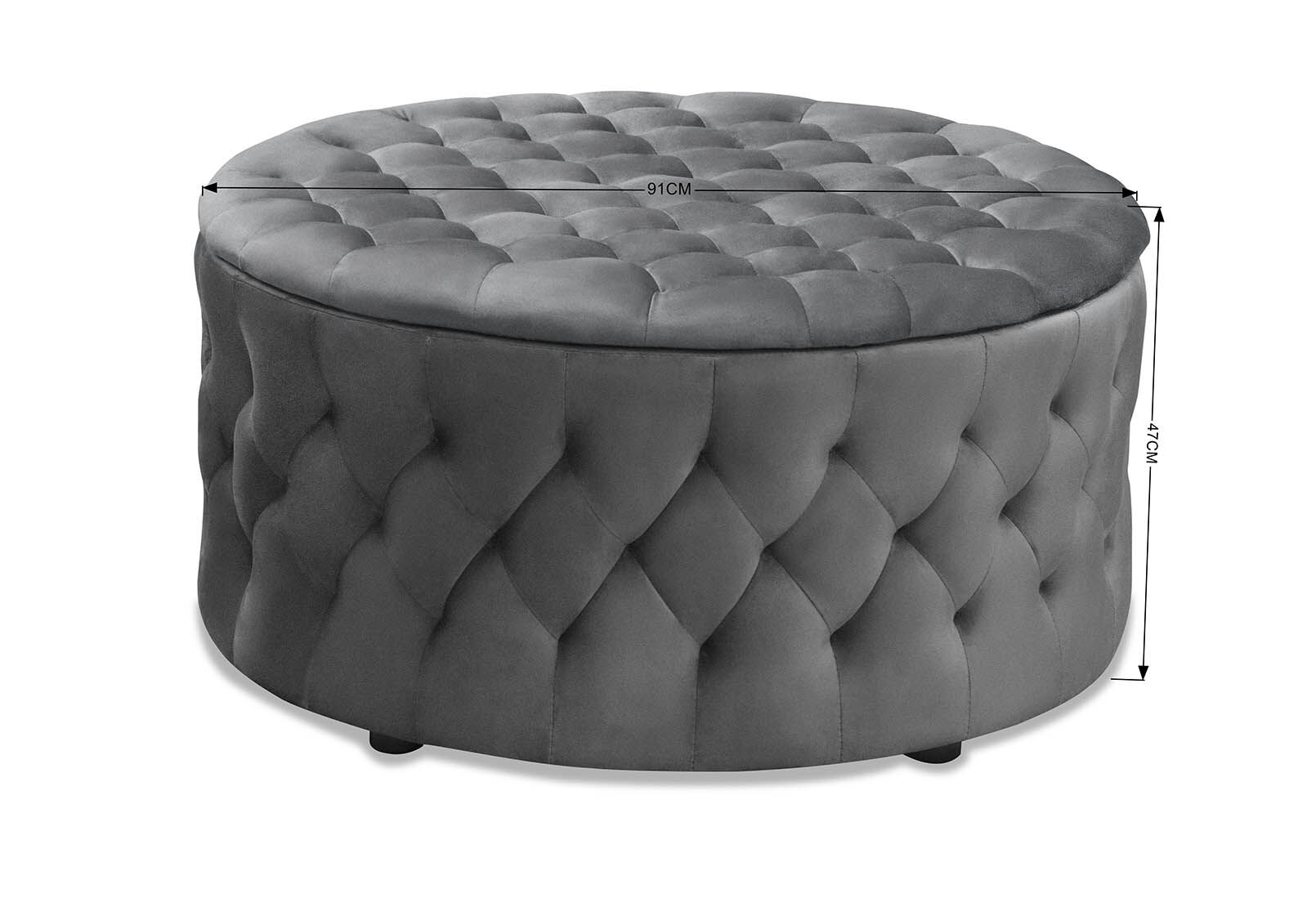 Grey round hot sale footstool