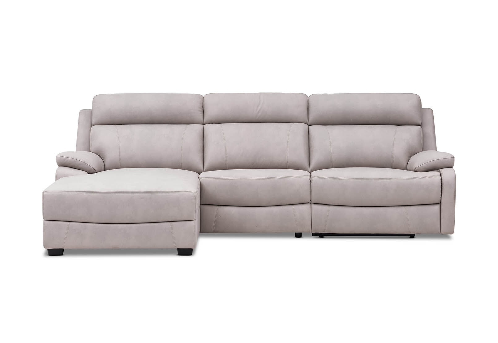 LYNCOLN - Fabric 3.5 Seat Left Hand Facing Chaise with Drop Down Table LYNCOLN