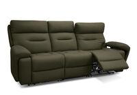 HOLLYWOOD LEATHER - Media 3 Seater with Electric Recliners HOLLYWOOD LEATHER