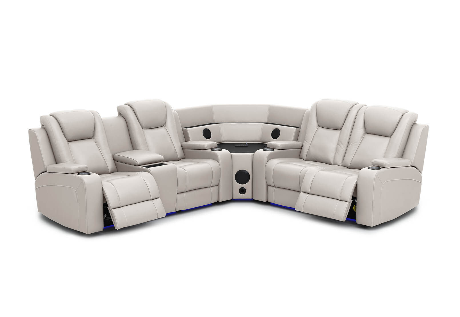 SENTINAL MK2 LEATHER - 4 Piece Corner with LHF Console SENTINAL MK2 LEATHER