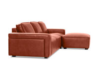 BARTELLE LEATHER - 3.5 Seater Sofa with Ottoman. BARTELLE LEATHER