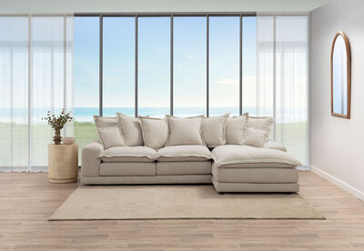 SITA FABRIC - 3 Seater Sofa with RHF Chaise ( Fabric)