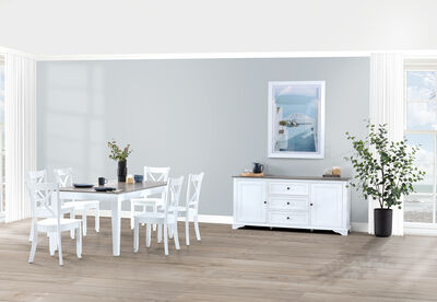 MARSEILLE - 7 Piece Dining Suite with Clouds Dining Chairs