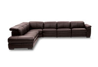 LUCIANO - Leather Corner Lounge with 3 Inbuilt Electric Recliners and Left-Hand Facing Chaise LUCIANO