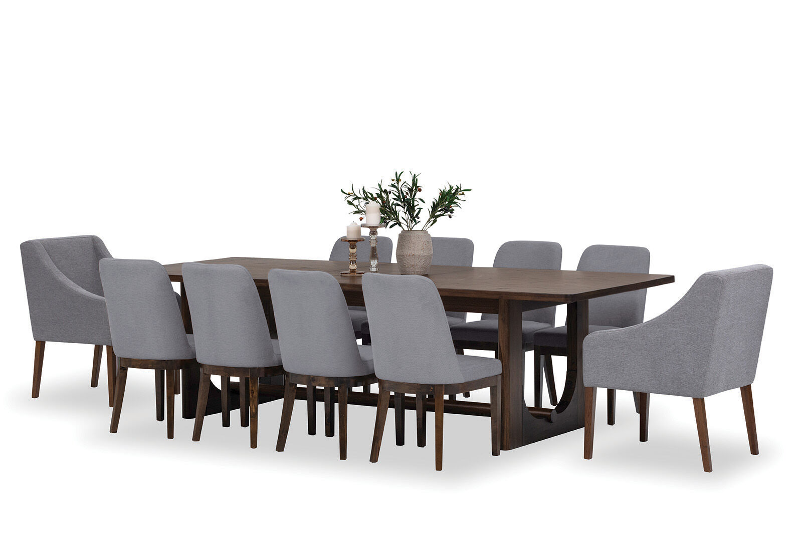 NICCOLO - 11 Piece Extension Dining Suite with 2 Volante and 8 Santino Dining chairs. NICCOLO