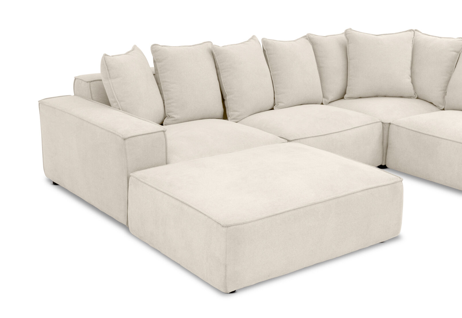 TILLEY FABRIC - Corner Lounge with Ottoman ( Fabric) TILLEY FABRIC