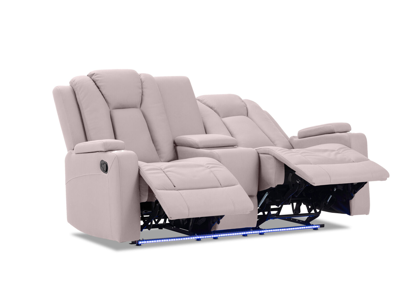 TRAVIS FABRIC - 2 Seater with Recliners and Console TRAVIS FABRIC