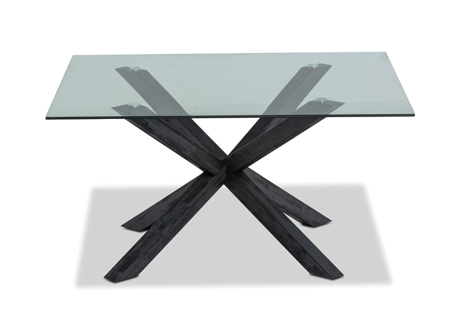 PROMENADE - Square Glass Top Dining Table PROMENADE
