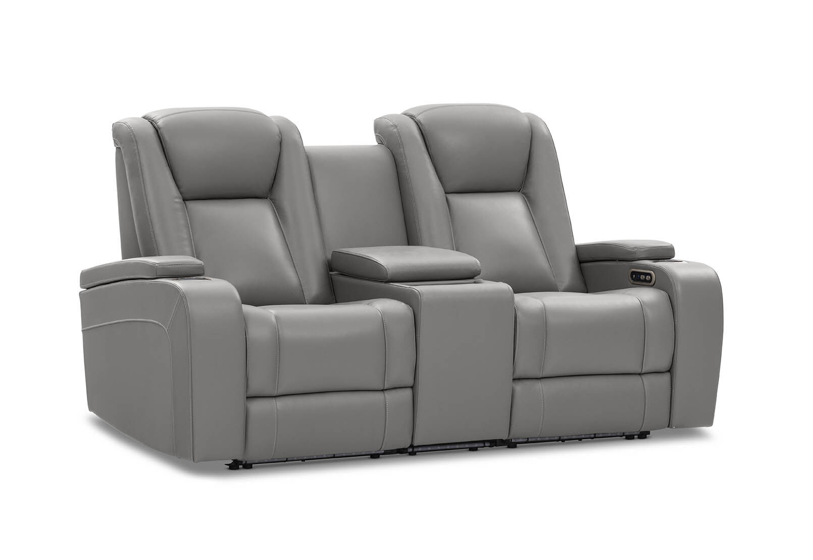 SENTINAL MK2 LEATHER - 2 Seater with 2 Electric Recliners and Console SENTINAL MK2 LEATHER
