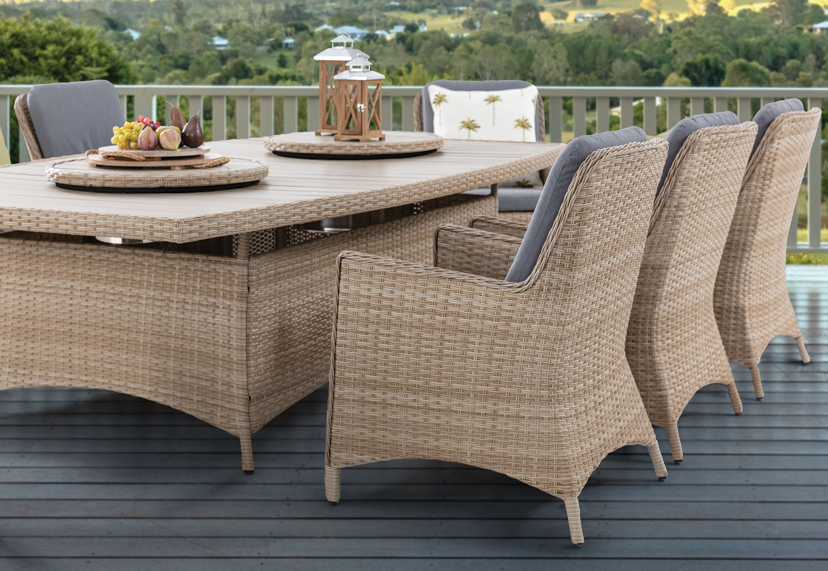 LUAU - 9 Piece Outdoor Dining Setting LUAU