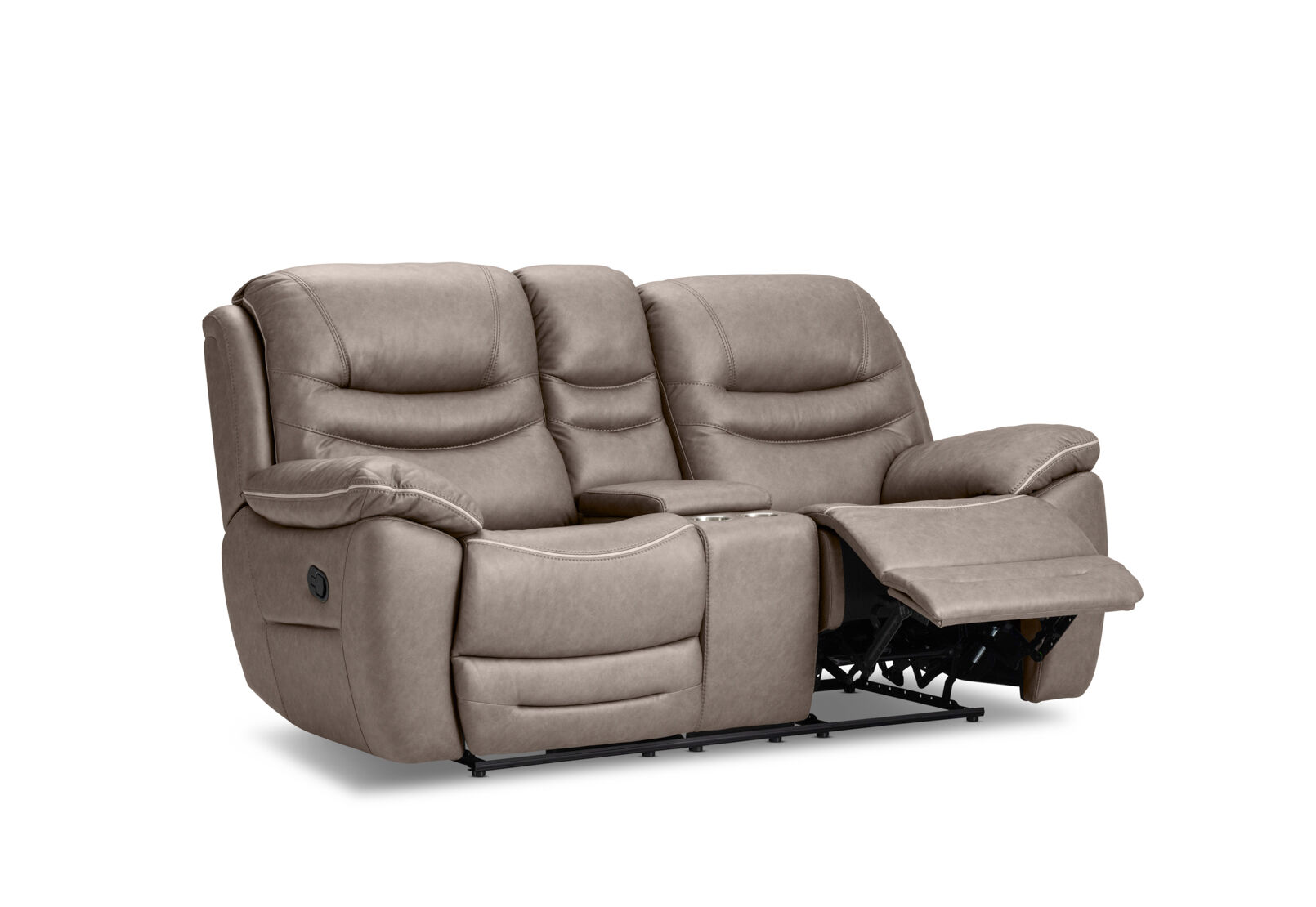 FEDERER FABRIC - 2 Seater with Inbuilt Recliners and Console FEDERER FABRIC