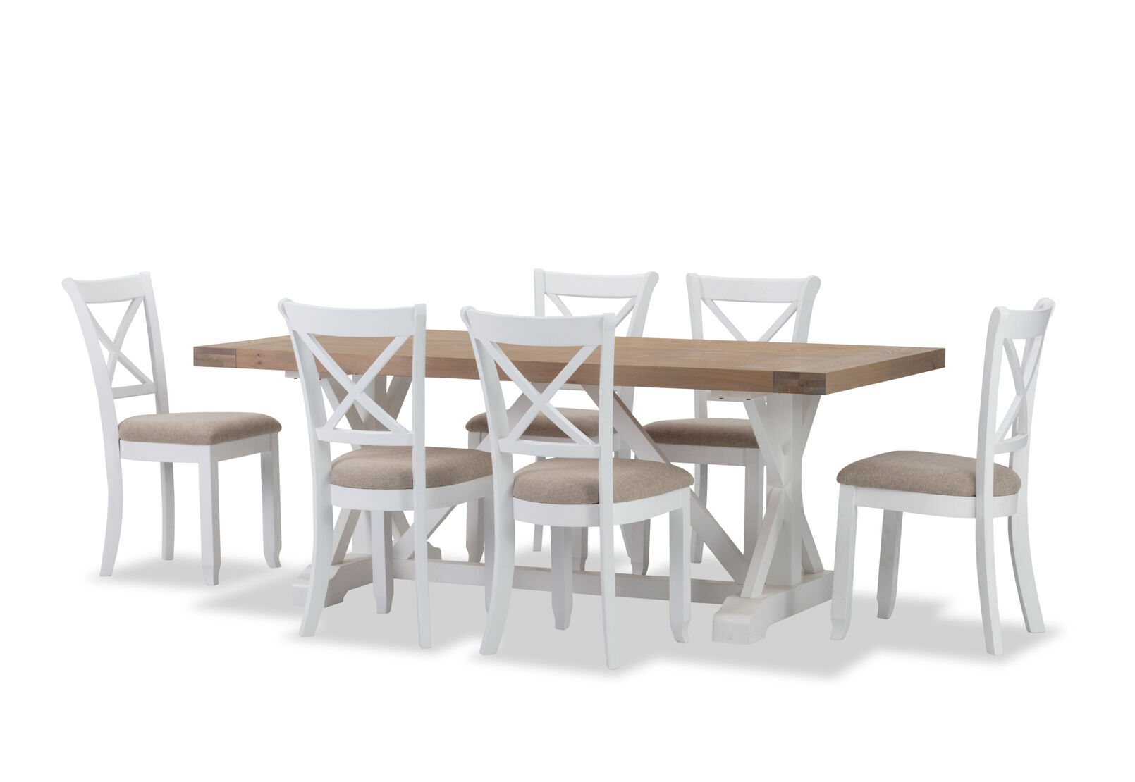 NORMANDY - 7 Piece Dining Suite with Malu Dining Chairs NORMANDY