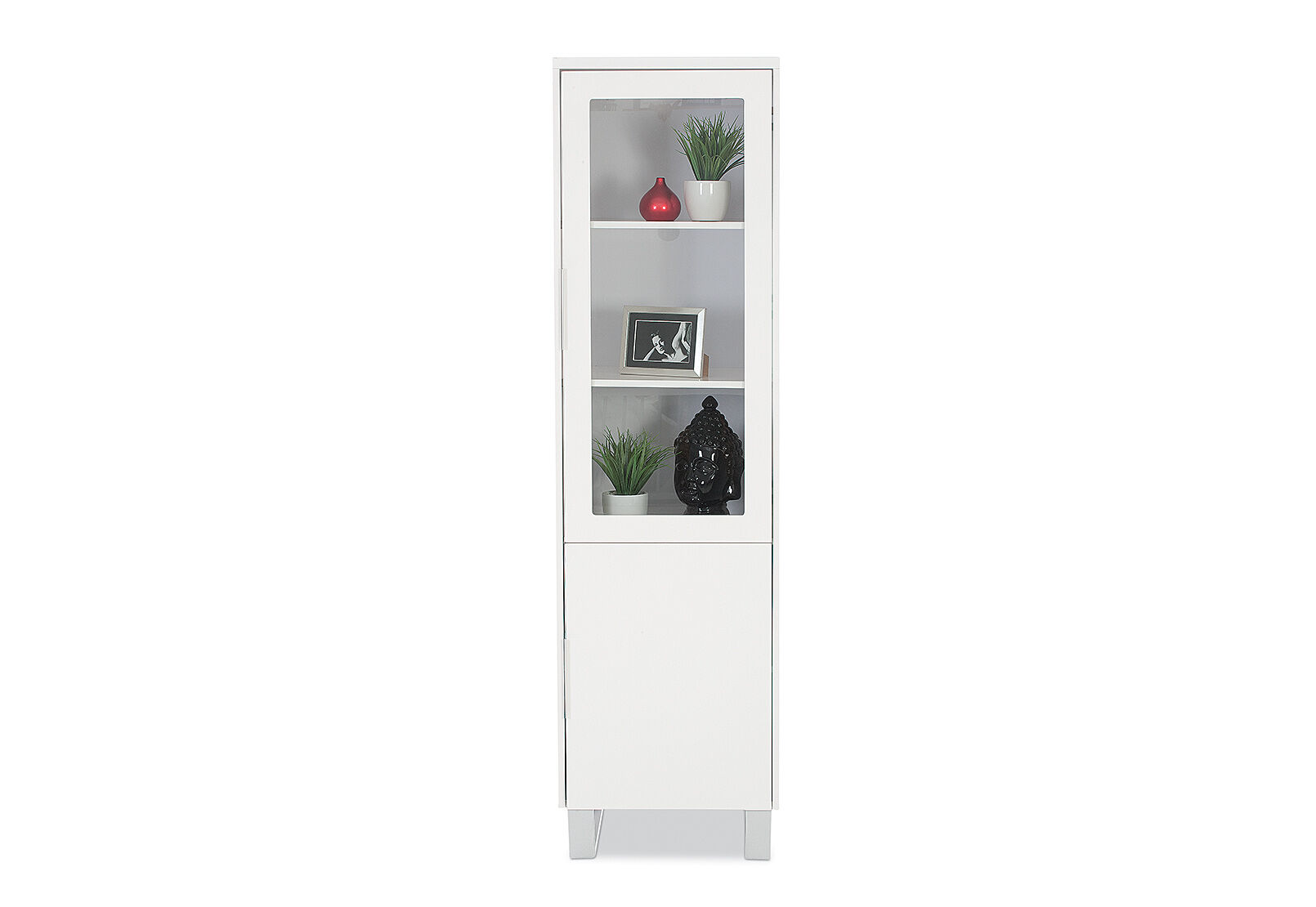 White Ice 2 Door Display Cabinet Amart Furniture