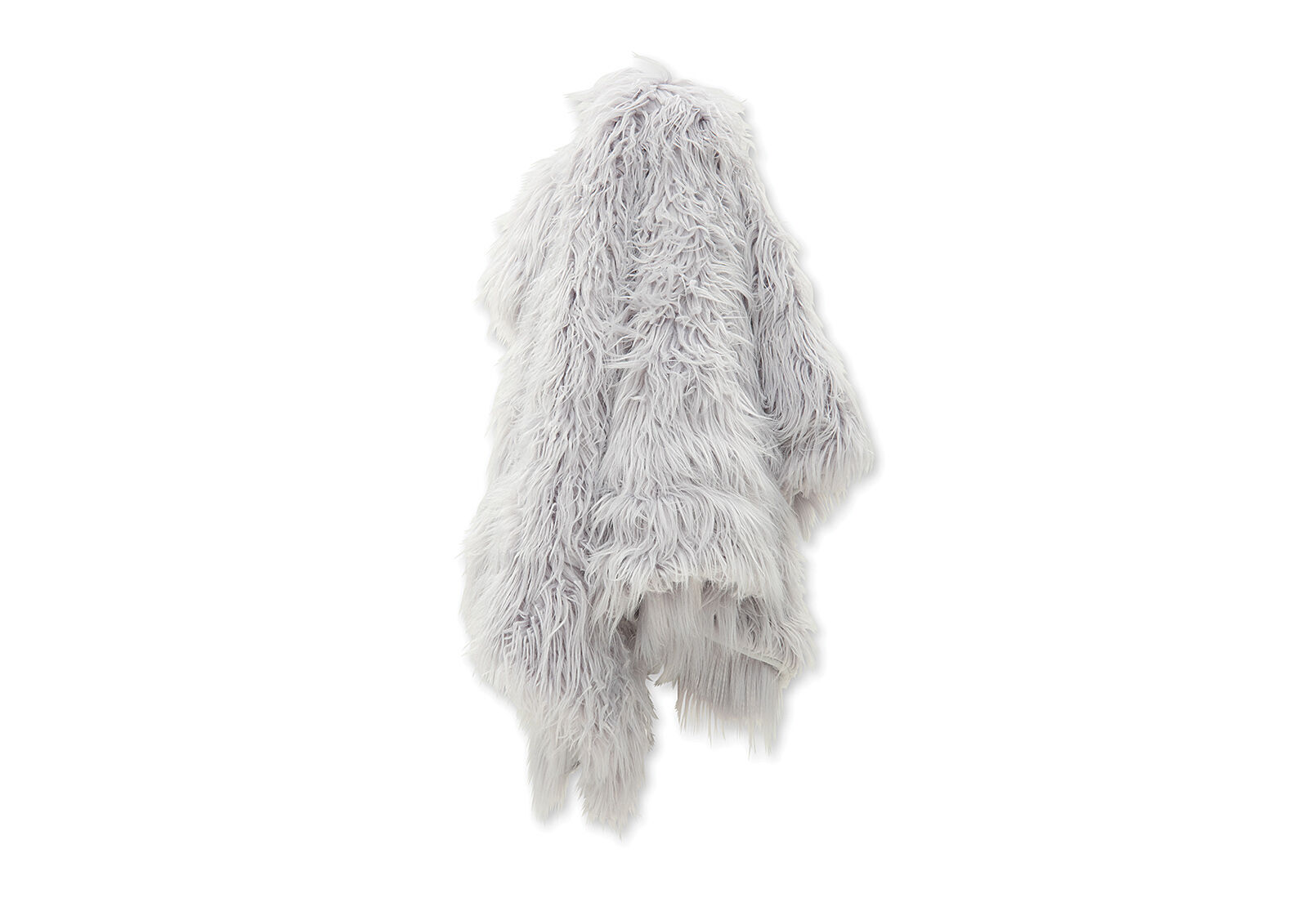 Arctic Faux Fur Throw Rug Long Pile, White Throw Rug