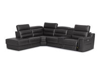 JEFFRIES LEATHER - Corner Lounge with LHF Chaise JEFFRIES LEATHER