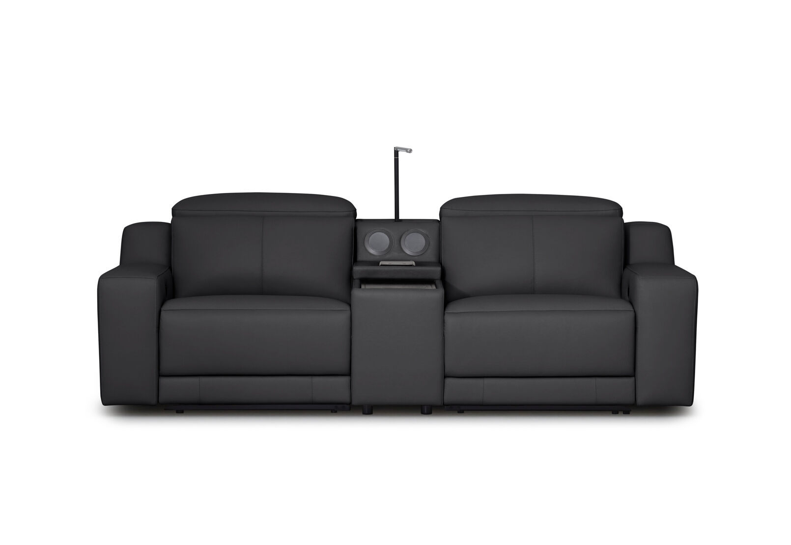 VANTRO LEATHER - 2 Seater Sofa with 2 Inbuilt Electric Recliners and Speaker Console VANTRO LEATHER