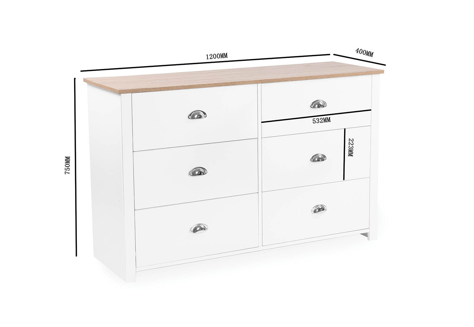ADRIAN - 6 Drawer Dresser. ADRIAN