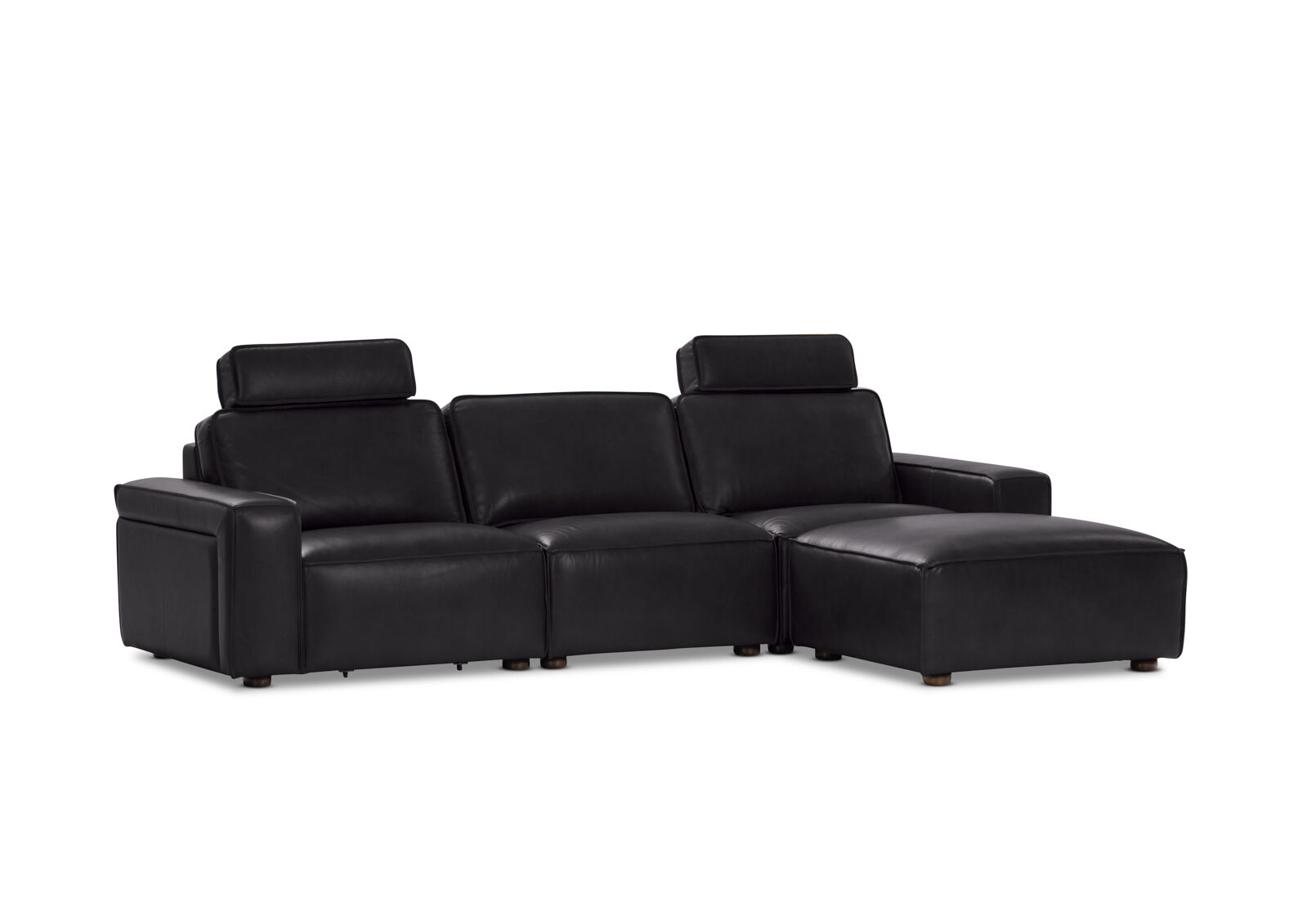 BARTELLE LEATHER - 3.5 Seater Sofa with Ottoman. BARTELLE LEATHER