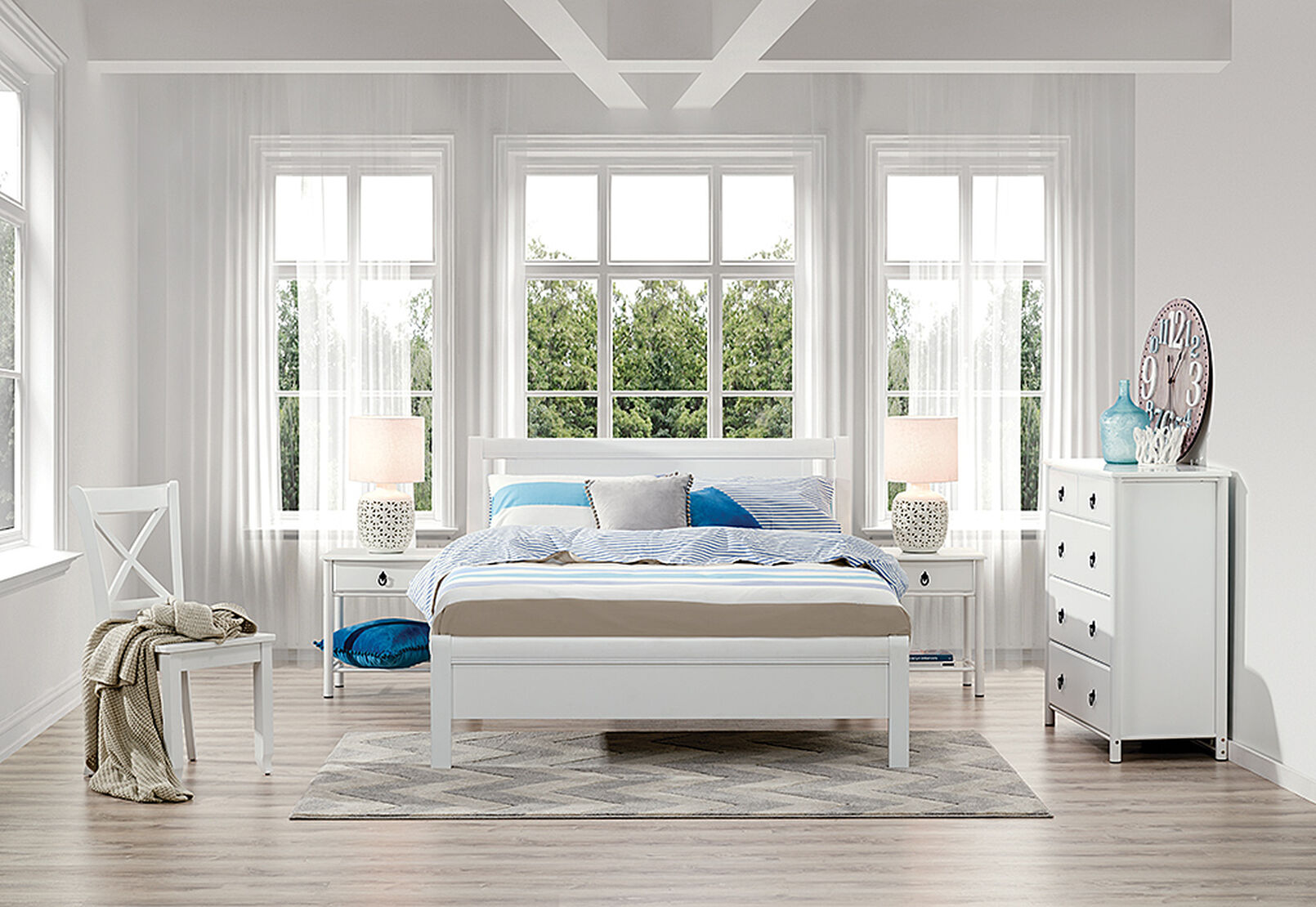 WHITE KATIE 4 Piece Queen Bedroom Suite | Amart Furniture