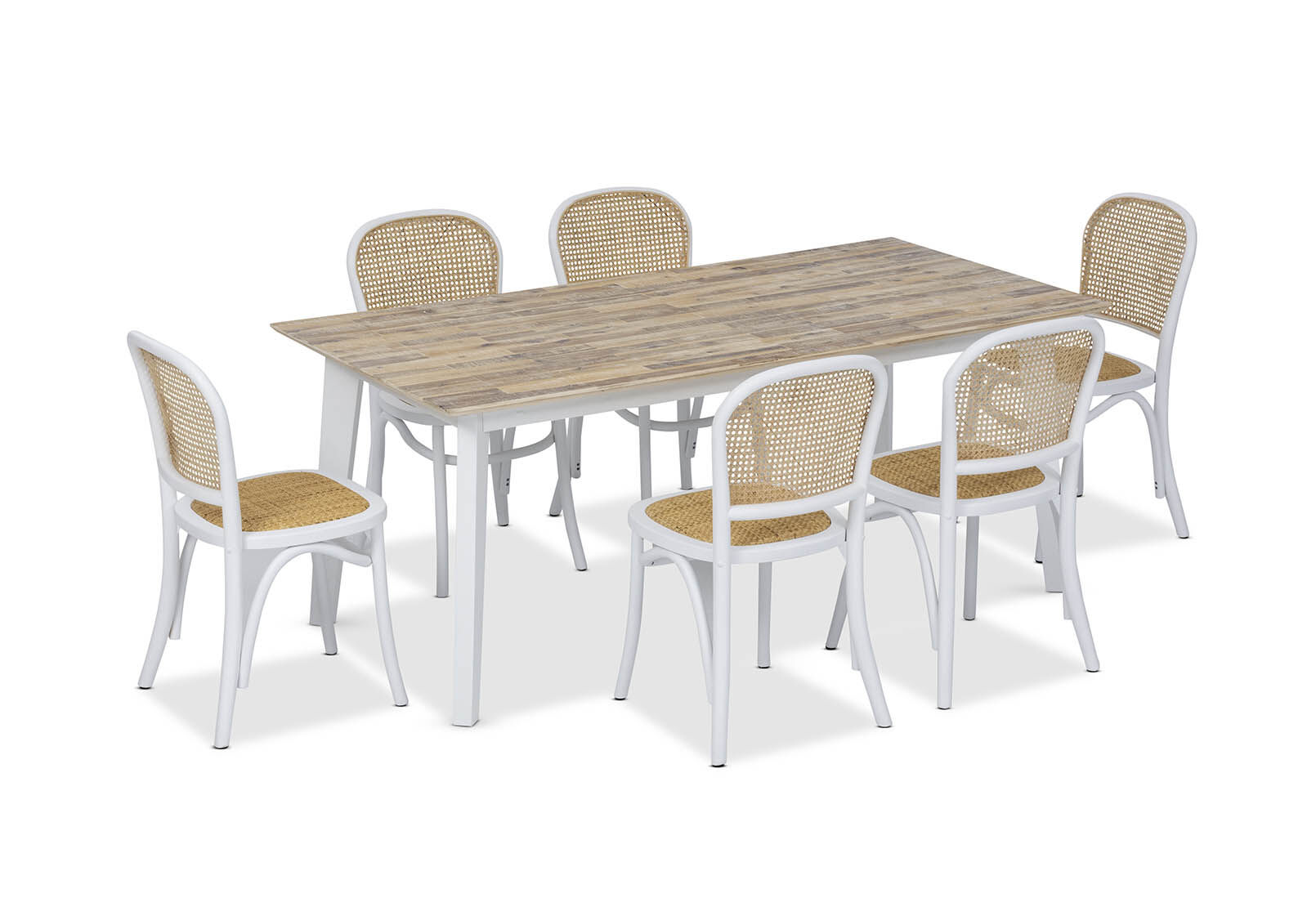 TULUM - 7 Piece Dining Suite with Toulouse Dining Chairs. TULUM