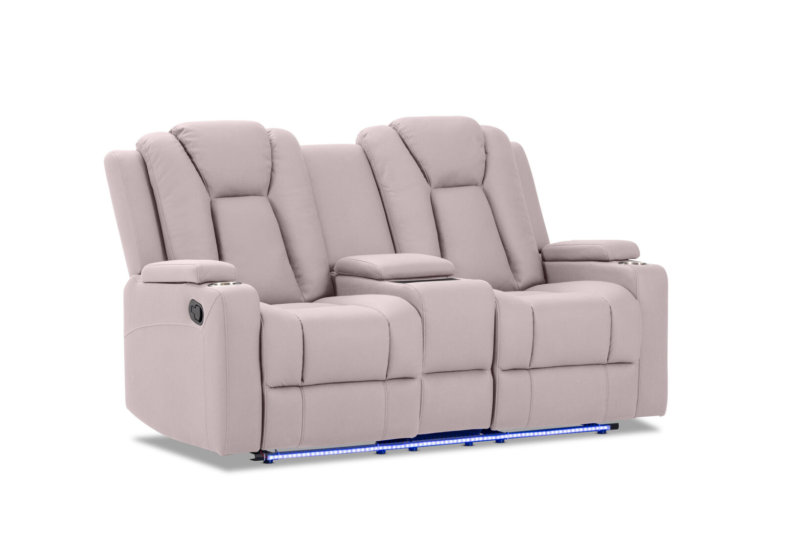 TRAVIS FABRIC - 2 Seater with Recliners and Console TRAVIS FABRIC
