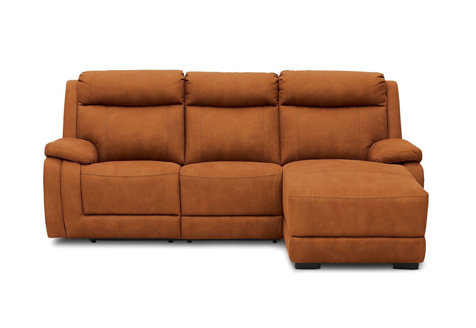 TANGERINE SAN MARCO Fabric 3 Seater Right Hand Facing Chaise