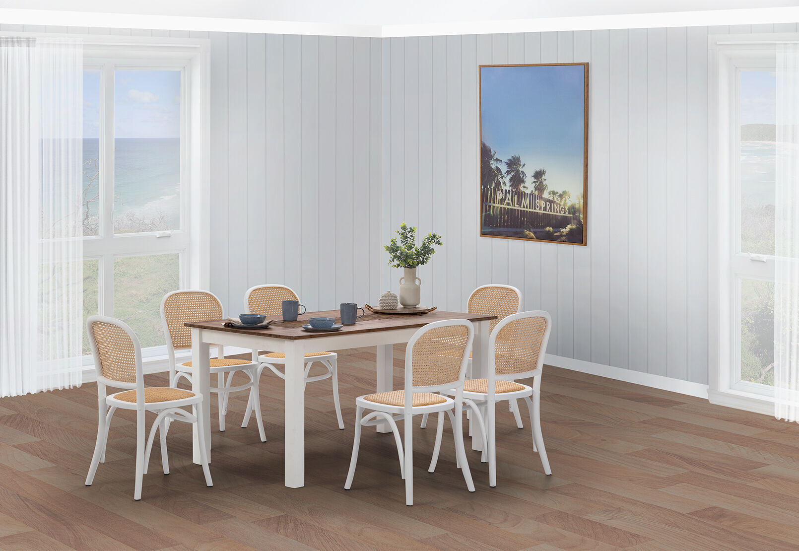 SANTO ANDRE - 7 Piece Dining Suite with Toulouse Dining Chairs. SANTO ANDRE