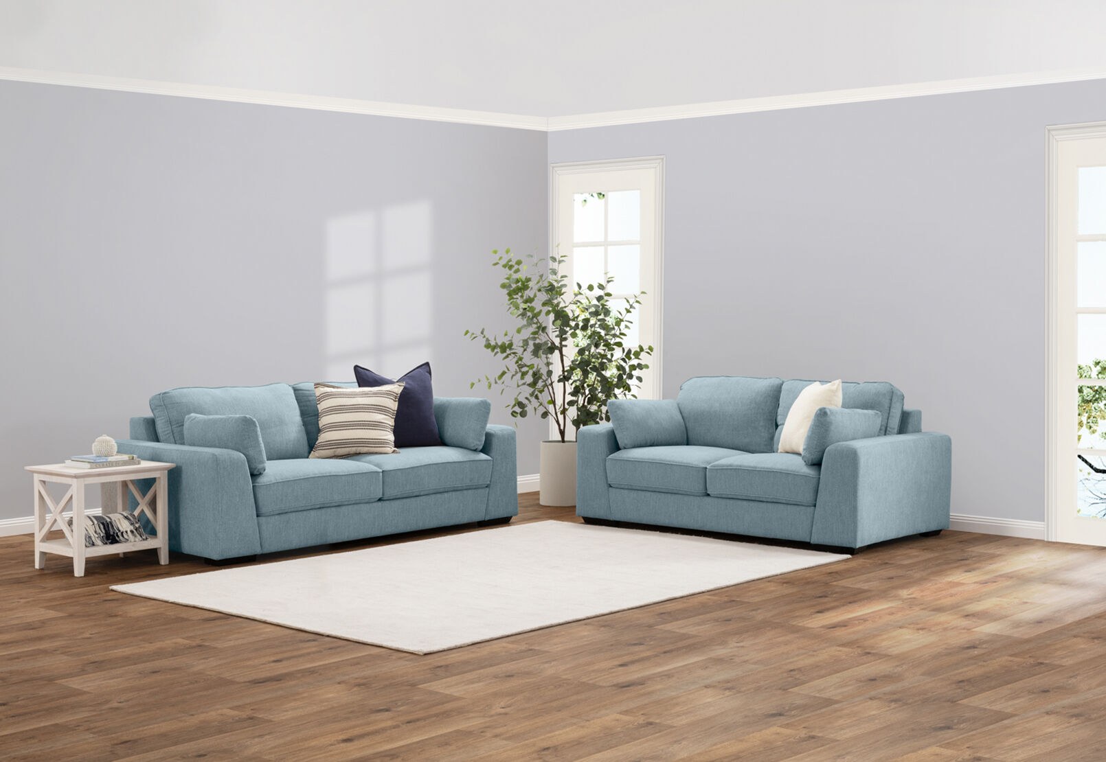 CIARA - Fabric Sofa Pair. CIARA