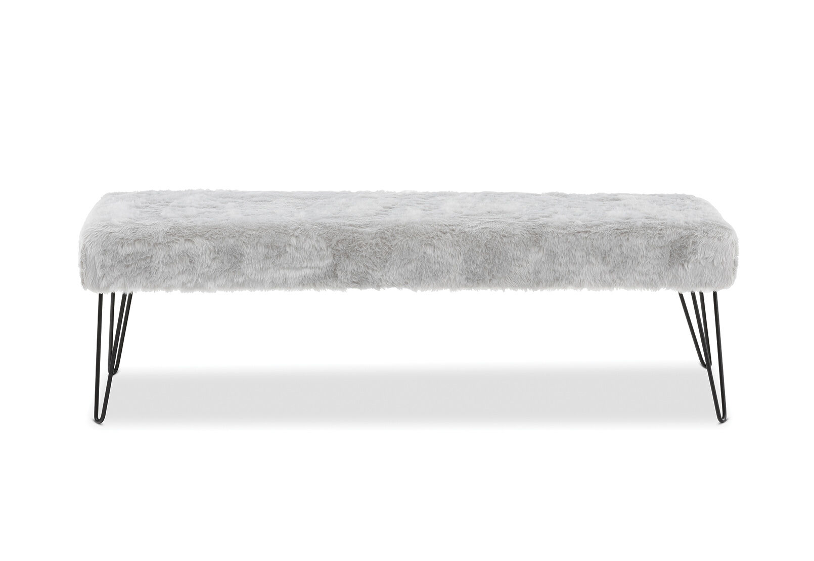 Fur ottoman sale bench