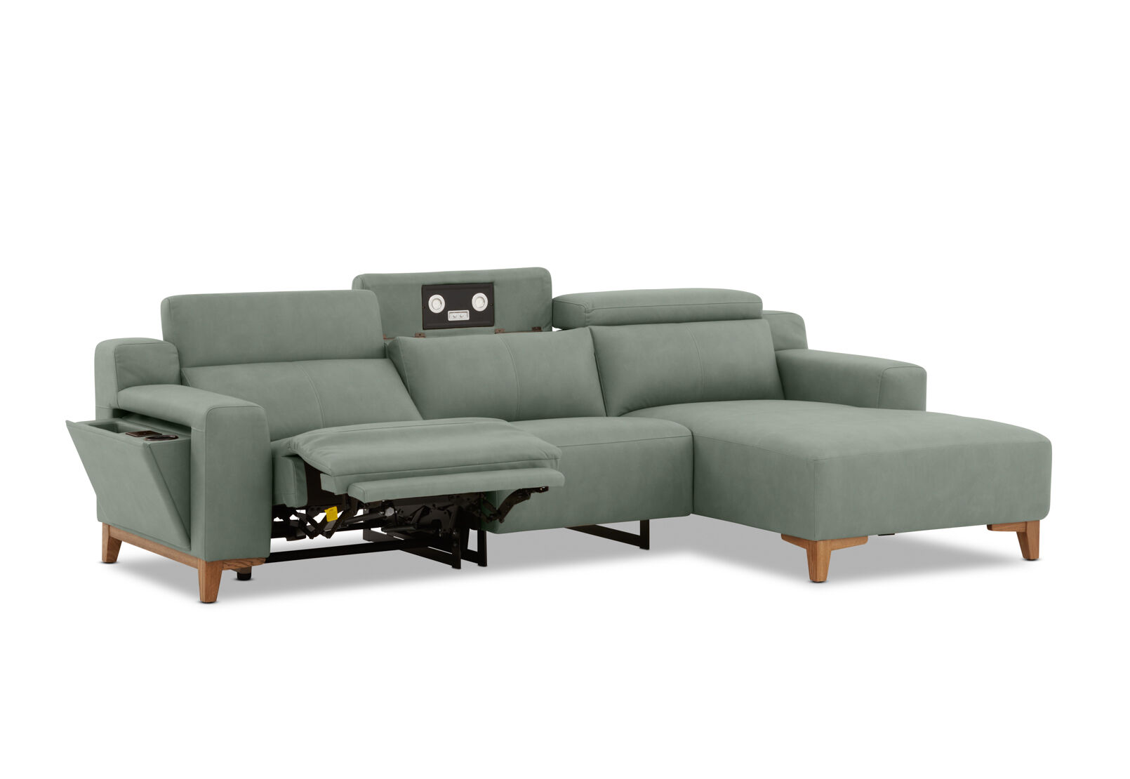 GAGE FABRIC - 3 Seater Sofa with Electric Recliner & RHF Chaise GAGE FABRIC