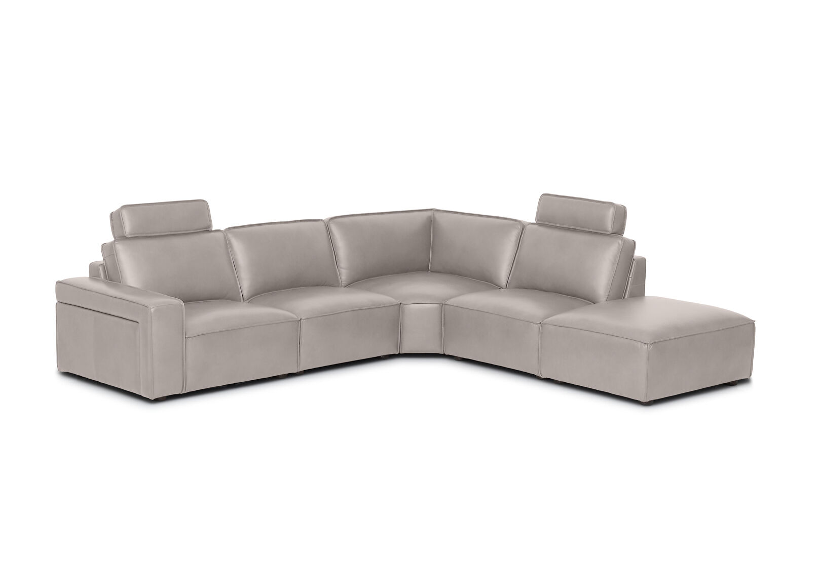 BARTELLE LEATHER - 5 Piece RHF Corner Chaise. BARTELLE LEATHER