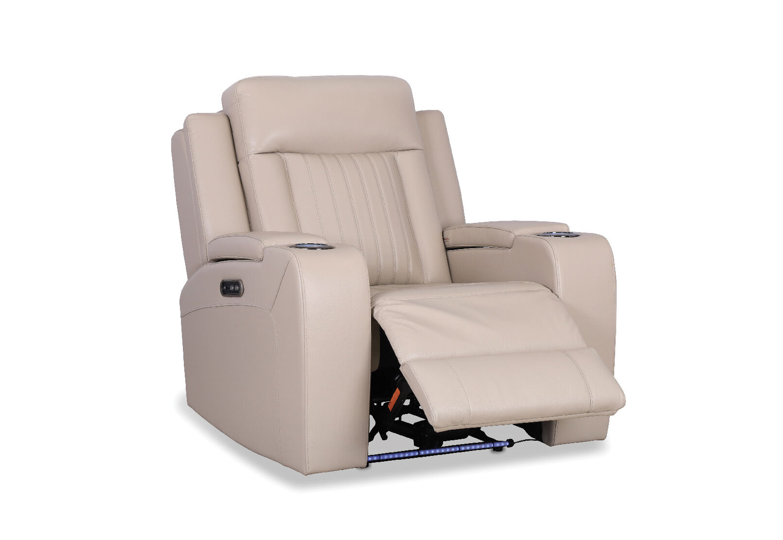 BEIGE JULIUS Leather Electric Recliner