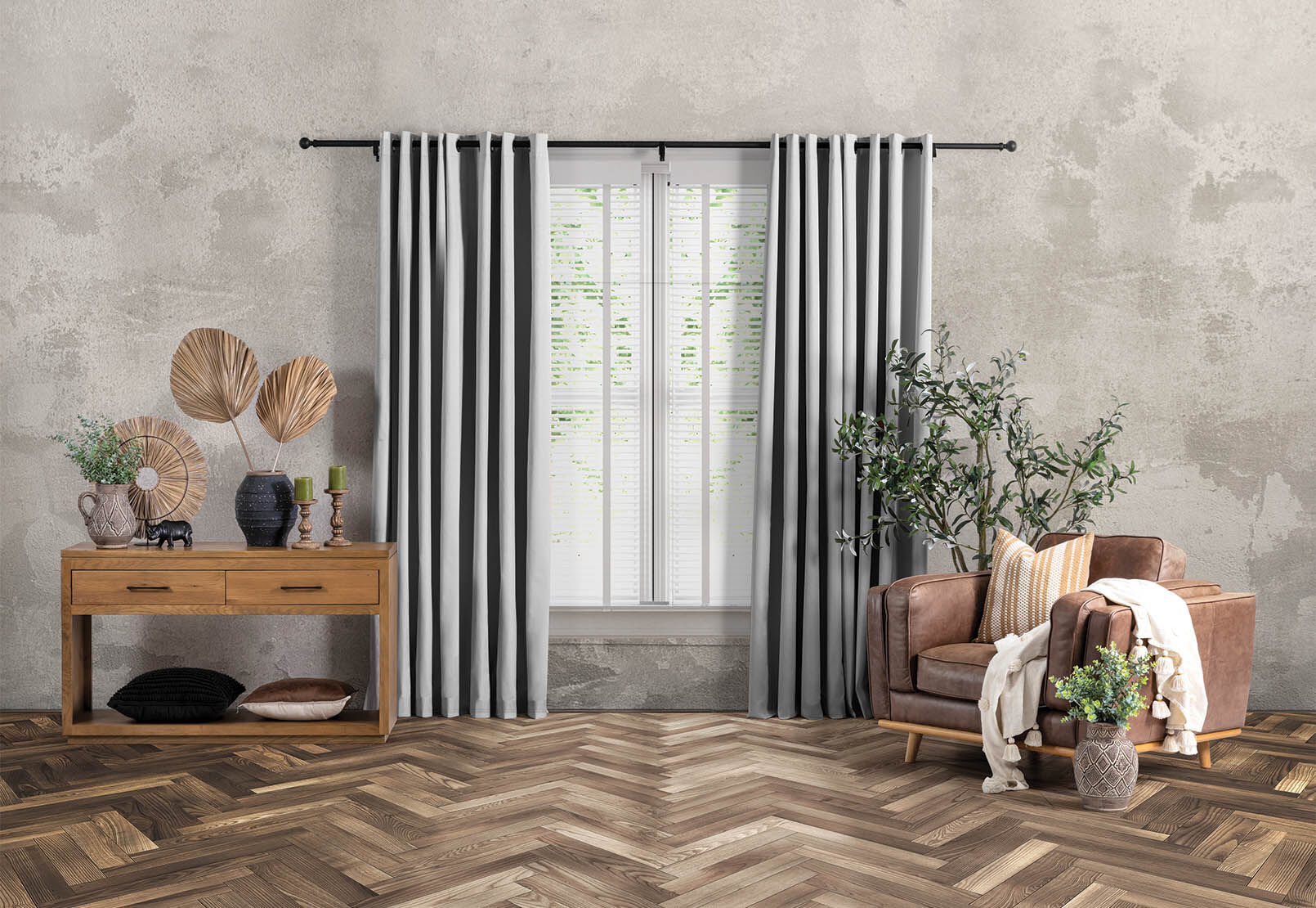 NORAH - Blockout Eyelet Curtains 140x250cm NORAH