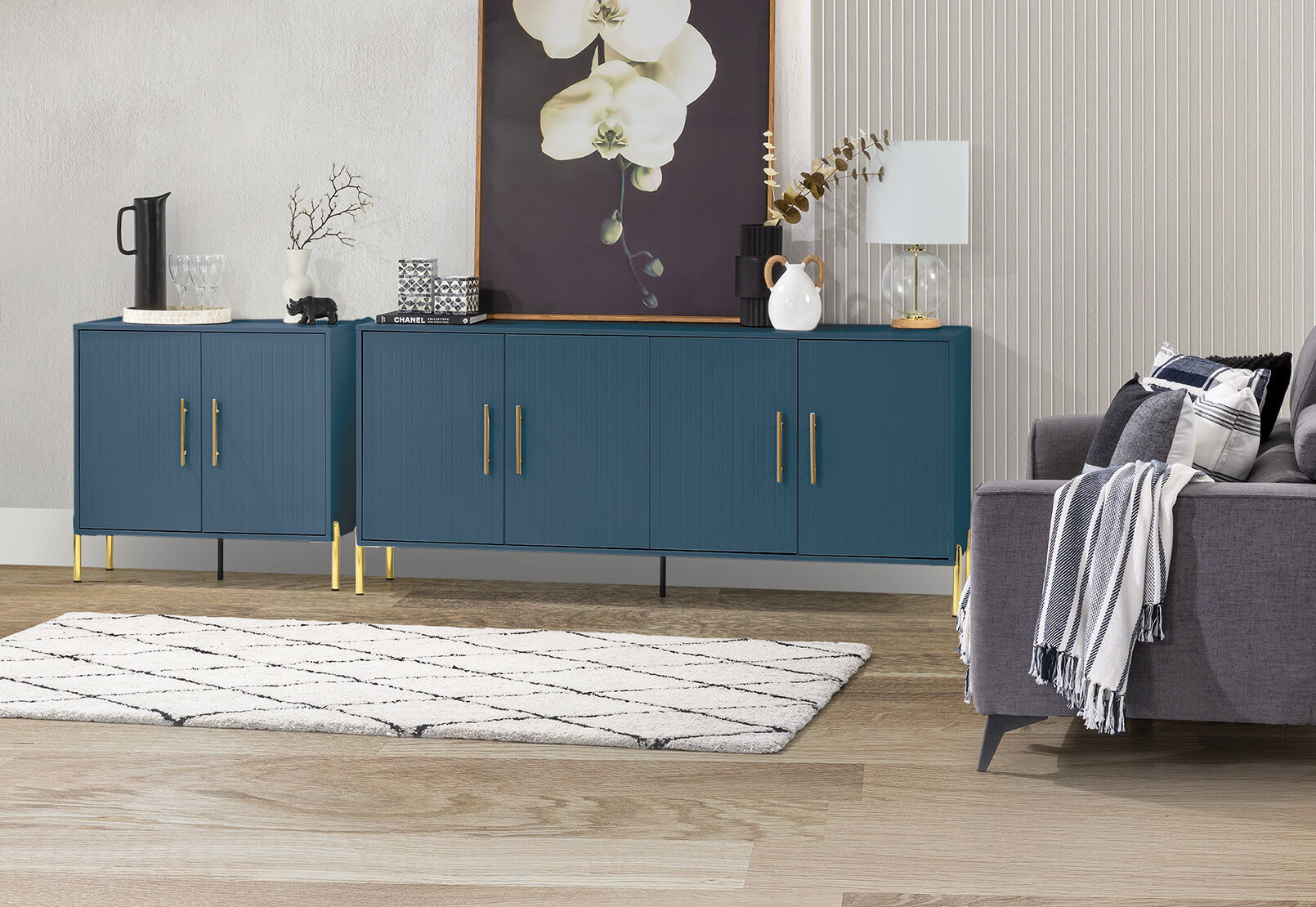 DELGADO - Teal 4 Door Buffet DELGADO