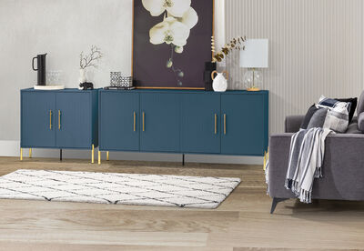 DELGADO - Teal 4 Door Buffet