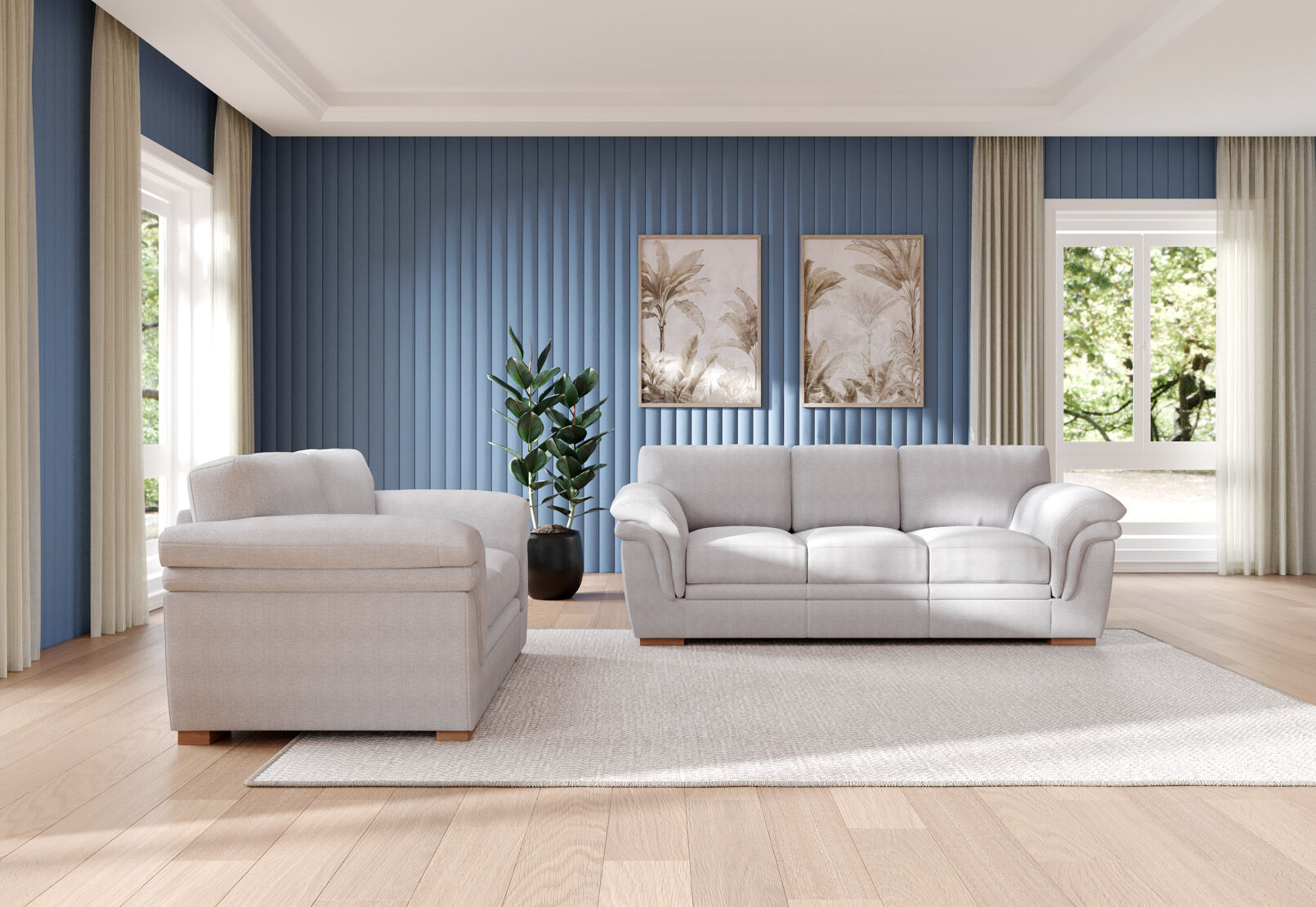 YAMILA FABRIC - 3 Seater Sofa YAMILA FABRIC