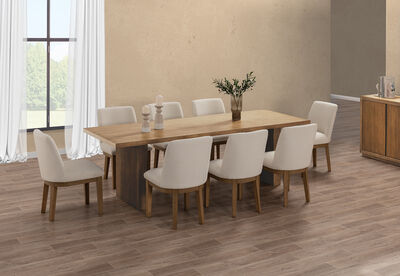 THORIN - 9 Piece Suite with Cora Dining Chairs